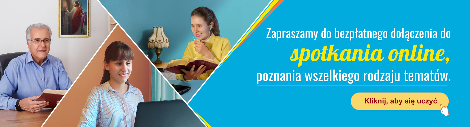 Zapraszamy do bezpłatnego dołączenia do spotkania online, poznania wszelkiego rodzaju tematów.
Kliknij, aby się uczyć.
